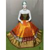 PSRGFSLG5Y11SZDC04- Free Size Ikat Silk Lehenga