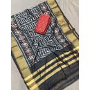PGMRSDST5A06FSDD01- Ikat Silk dupatta with Ikat sico top
