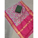 PGMRSDST5A06FSDD18- Ikat Silk dupatta with Ikat sico top