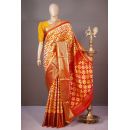 PSHLKBIP5A06DEDC07- Kanchi border Ikat silk saree