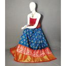 PRIHFSLG5Y04SEDD17- Free Size Ikat Silk Lehenga