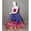PRIHFSLG5Y04SEDD19- Free Size Ikat Silk Lehenga
