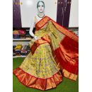 PSRGKBRS5A28FSDC04- Kanchi border Ikat silk saree