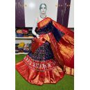 PSRGKBRS5A28FSDC08- Kanchi border Ikat silk saree