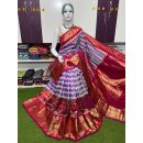 PSRGKBRS5A28FSDC13- Kanchi border Ikat silk saree