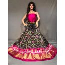 PSSIFSLG5Y03SZDC28- Free Size Ikat Silk Lehenga