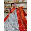 PGMRKBRS5Y06FSDC33- Kanchi border Ikat silk saree