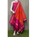 PSRGSDST5Y06FFCD11- Ikat Silk dupatta with Ikat sico top
