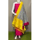 PSRGSDST5Y06FFCD18- Ikat Silk dupatta with Ikat sico top