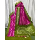 PASKILWS5Y10XEDC24- light weight Ikat silk saree