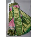 PDLSKBRS5Y10EDCC10- Kanchi border Ikat silk saree