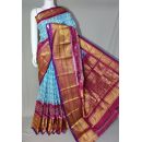 PDLSKBRS5Y10EDCC12- Kanchi border Ikat silk saree