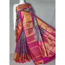 PDLSKBRS5Y10EDCC14- Kanchi border Ikat silk saree