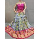 PSSIFSLG5Y10SZDC10- Free Size Ikat Silk Lehenga