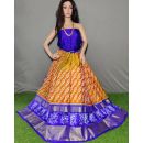 PSSIFSLG5Y10SZDC27- Free Size Ikat Silk Lehenga