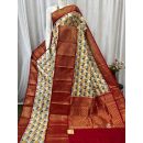 PASKKBRS5Y12FSDC11- Kanchi border Ikat silk saree