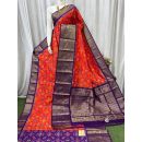 PASKKBRS5Y12FSDC16- Kanchi border Ikat silk saree