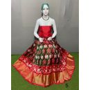 PSRGFSLG5Y11SZDC10- Free Size Ikat Silk Lehenga