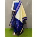 PSRGSDST5Y12FFCD47- Ikat Silk dupatta with Ikat sico top