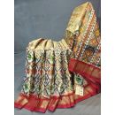 PGMRIDSS5Y21NTCD06- Full tissue Ikat silk saree