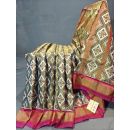 PGMRIDSS5Y21NTCD07- Full tissue Ikat silk saree