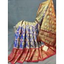 PGMRIDSS5Y21NTCD08- Full tissue Ikat silk saree