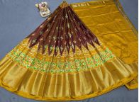 PSRGFSLG5Y11SZDC15- Free Size Ikat Silk Lehenga