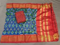 PGMRSDST5A06FSDD20- Ikat Silk dupatta with Ikat sico top