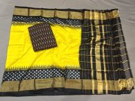PGMRSDST5A06FSDD22- Ikat Silk dupatta with Ikat sico top