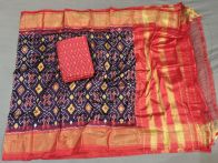 PGMRSDST5A06FSDD40- Ikat Silk dupatta with Ikat sico top