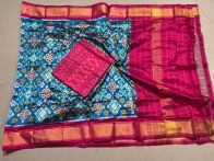 PSSISDST5A08FSDC26- Ikat Silk dupatta with Ikat sico top