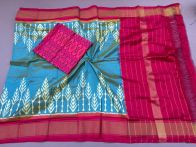 PSSISDST5A08FSDC30- Ikat Silk dupatta with Ikat sico top