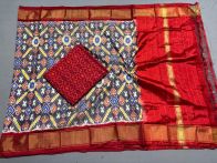 PSSISDST5A08FSDC36- Ikat Silk dupatta with Ikat sico top