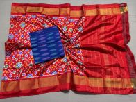 PSSISDST5A08FSDC48- Ikat Silk dupatta with Ikat sico top