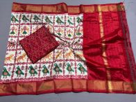 PSSISDST5Y02FNCD06- Ikat Silk dupatta with Ikat sico top