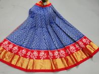 PSSIFSLG5Y10SZDC32- Free Size Ikat Silk Lehenga