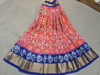 PGMRFSLG5Y18SZCD01- Free Size Ikat Silk Lehenga