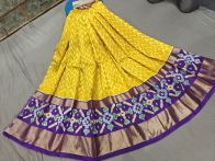 PGMRFSLG5Y18SZCD18- Free Size Ikat Silk Lehenga