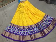 PGMRFSLG5Y18SZCD19- Free Size Ikat Silk Lehenga