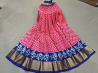 PGMRFSLG5Y18SZCD28- Free Size Ikat Silk Lehenga