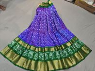 PGMRFSLG5Y18SZCD35- Free Size Ikat Silk Lehenga