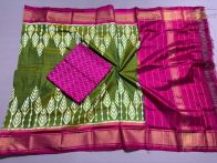 PSSISDST5N05FSDC22- Ikat Silk dupatta with Ikat sico top