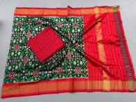 PSSISDST5N05FSDC41- Ikat Silk dupatta with Ikat sico top