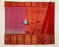 PGMRKBRS5Y06FSDC17- Kanchi border Ikat silk saree