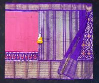 PGMRKBRS5Y06FSDC13- Kanchi border Ikat silk saree