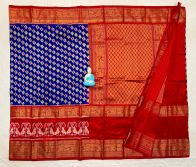 PGMRKBRS5Y06FSDC16- Kanchi border Ikat silk saree