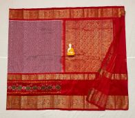 PGMRKBRS5Y06FSDC15- Kanchi border Ikat silk saree
