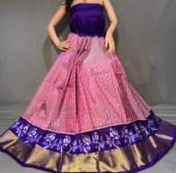 PSSIFSLG5Y03SZDC33- Free Size Ikat Silk Lehenga
