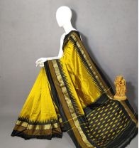 PRKSILWS5A05BSDC18- light weight Ikat silk saree