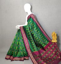 PRKSILWS5Y04SECD13- light weight Ikat silk saree